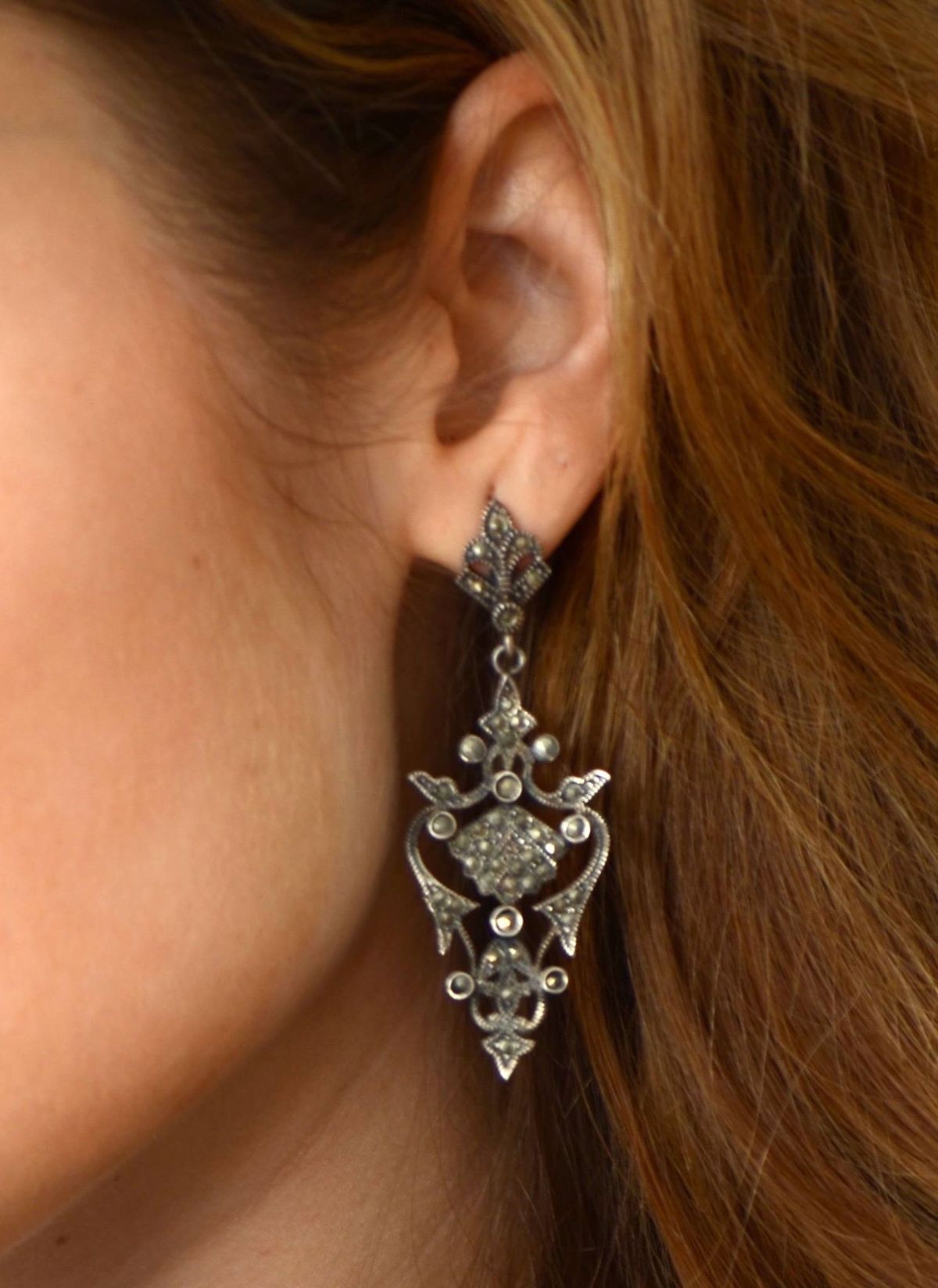 Lady of Camelot Antique Earrings